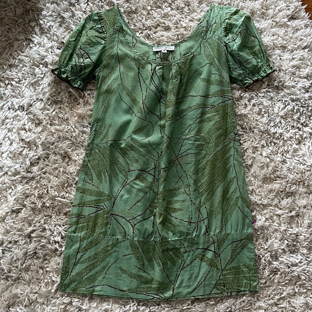 Sophia Eugene palm mini dress size M from Anthropologie
